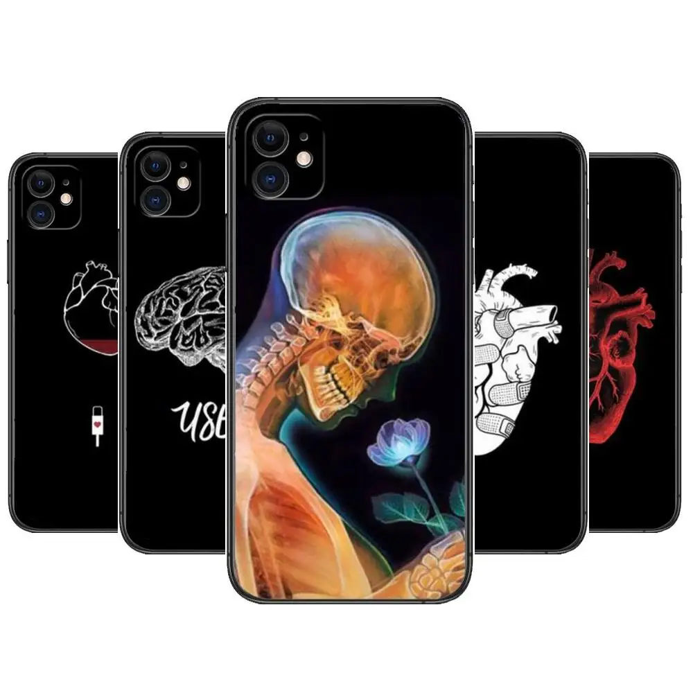 

Medical Human Organs Brain Cover Phone Cases For iphone 13 Pro Max case 12 11 Pro Max 8 PLUS 7PLUS 6S XR X XS 6 mini se mobile c