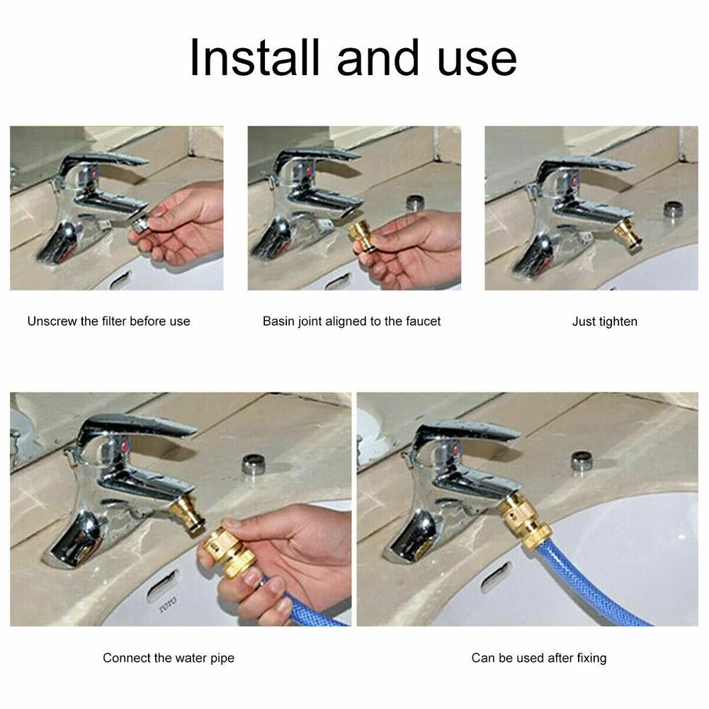 

1PC Brass Tap Connector Adaptor Brass Rubber With 3/4inch BSPM Male Thread Garden Water Hose Connector Watering Equipment