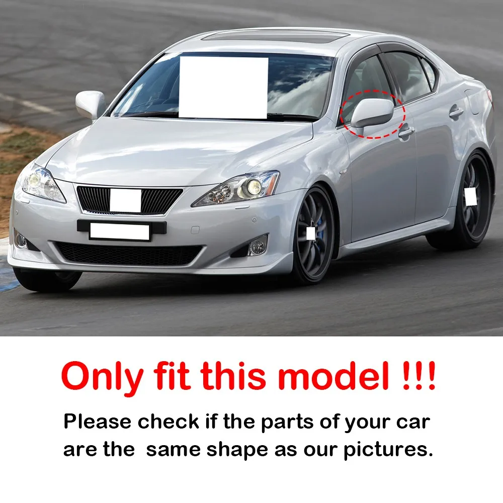 Фото Для LHD Lexus ES LS IS Series 2006-2012 2x Автомобильная наклейка на боковое зеркало заднего вида, крышка крыла, наружная дверь, отделка корпуса заднего вида №2