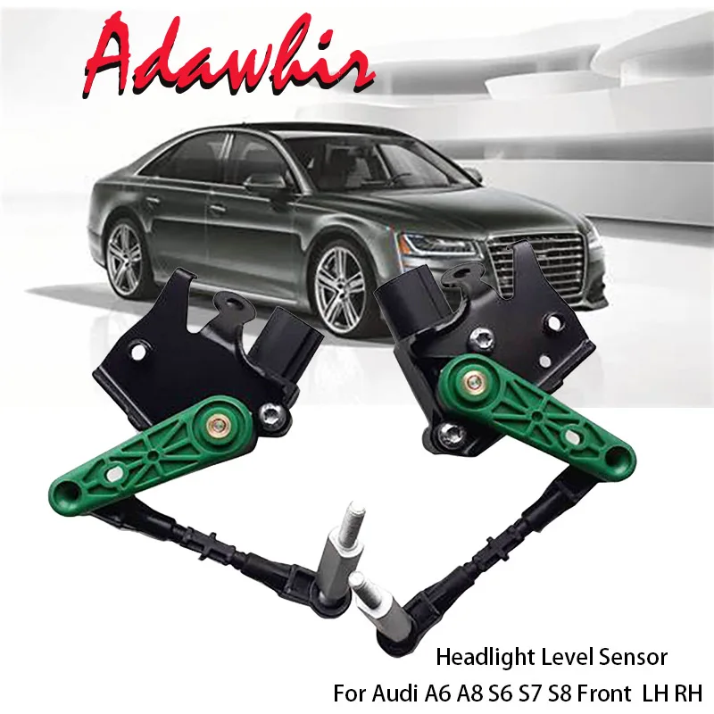 

Headlight Level Sensors Front for Audi A6 l4 2.0L A8 S6 S7 S8 V8 4.0L LH RH 4H0941285G 4H0941286G 2011-2018