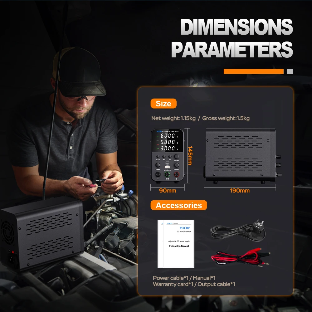Источник питания постоянного тока переменный 30 В 10 А Стендовый источник с ручкой