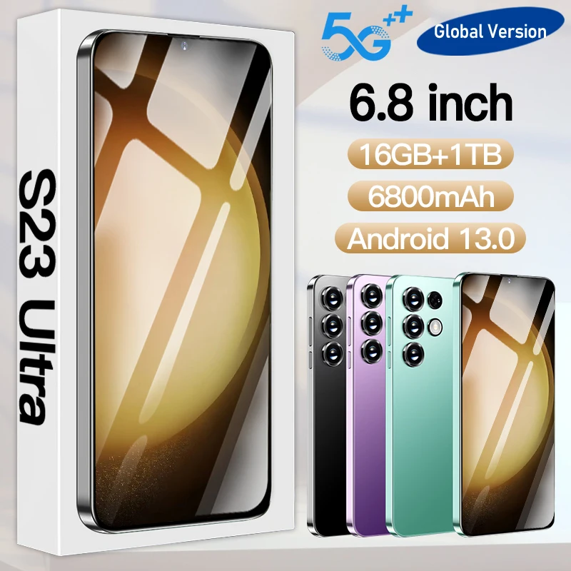 

2023 new original s23 ultra 3G 5G smartphone phone 16G+1TB cellphones 6.8inch cell phone 72MP camera smart phone unlocked Phone
