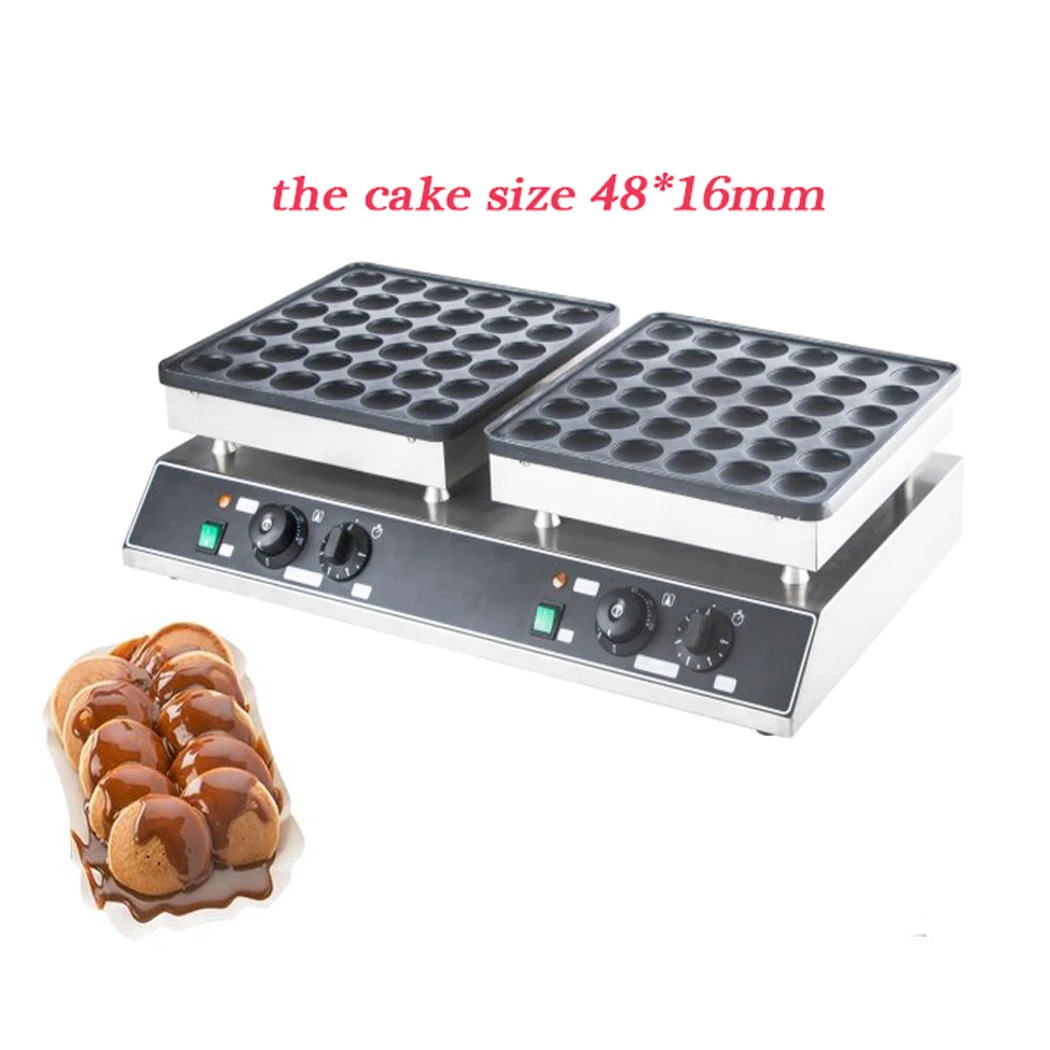 

110v 220v electric poffertjes makers pans 76 holes Dutch mini baby pancake machines waffle puffle iron baker