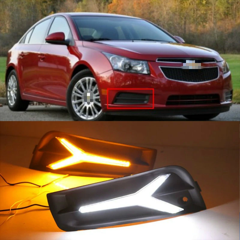 1 комплект 12 В светодиодных DRL дневных ходовых огней дневного света с лампой