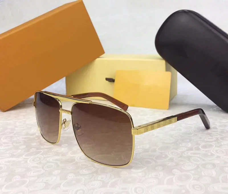 

Солнцезащитные очки в квадратной оправе UV400 для мужчин и женщин, роскошные классические, с футляром, 0260