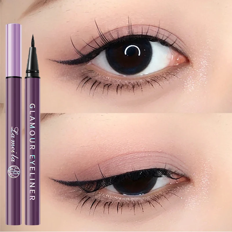 

Black Liquid Eyeliner Waterproof Smudgeproof Fine Tip Makeup Eyeliner for Women Beginner Friendly Fast Drying Eyeliner Cosmetics