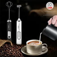 wireless milk frother foam maker mixer coffee drink frothing wand usb portable rechargeable handheld foamer high egg speed