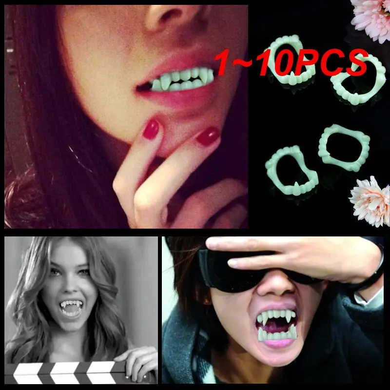 1 ~ 10 шт. искусственные зубы вампира на Хэллоуин вечерние украшения для детей
