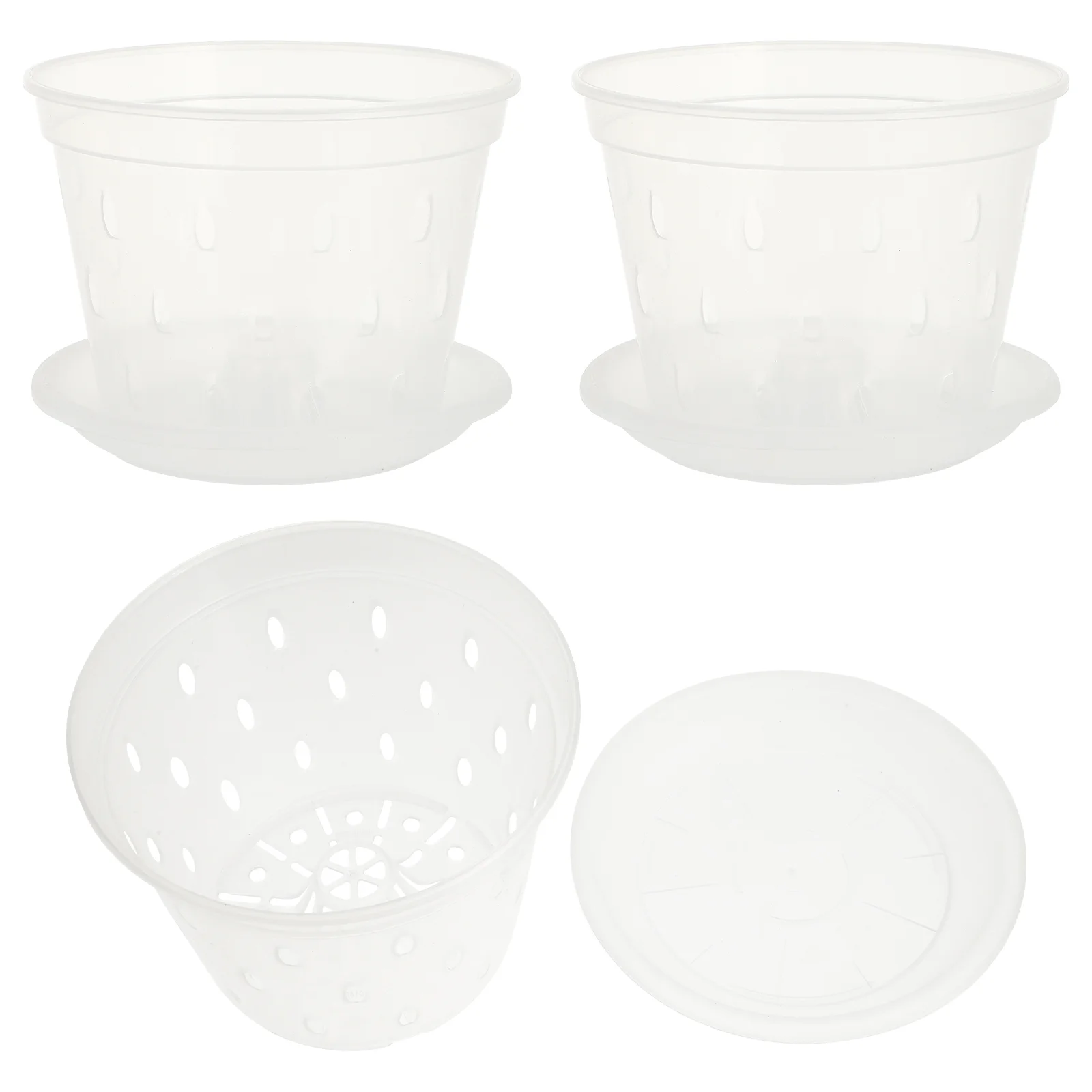 

3 Sets Pots Orchid Containers Orchid Holder Orchid Pot Clear Mesh Flowerpots Orchid Hanging Basket Heavy Duty Net Pots