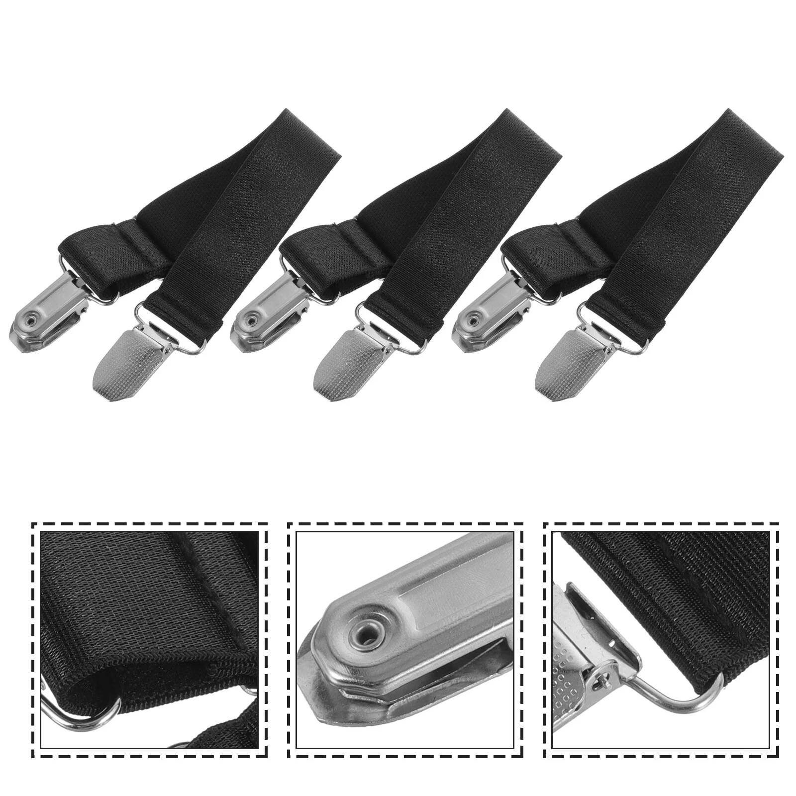 

6 Pcs Strappy Top Boot Clip Motorcycle Riding Pant Leg Scooters Loop 24.5x2.8cm Bikes Tie Cargo Rope Black Elastic Binding Miss