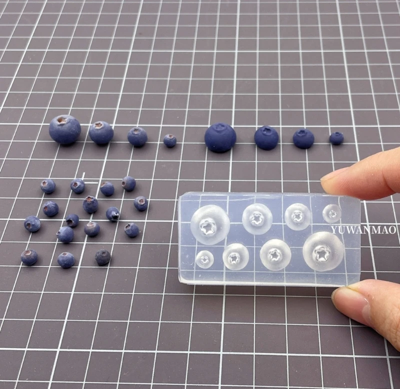 

Fondant Cake Decorating Mold Micro Fruit Shape Clay Mold Blueberry Silicone Mold Drop Shipping