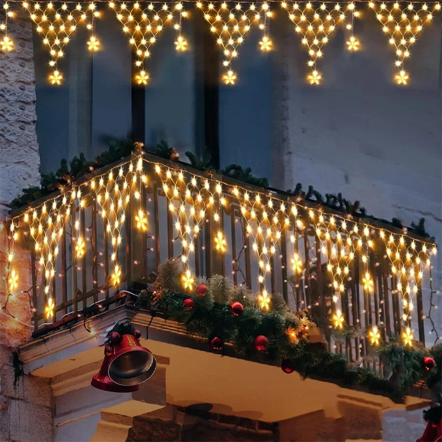 

TIRVOSE Рождественская гирлянда сетка многоцветная 4х0,7 м 218 светодиодов 8 режимов