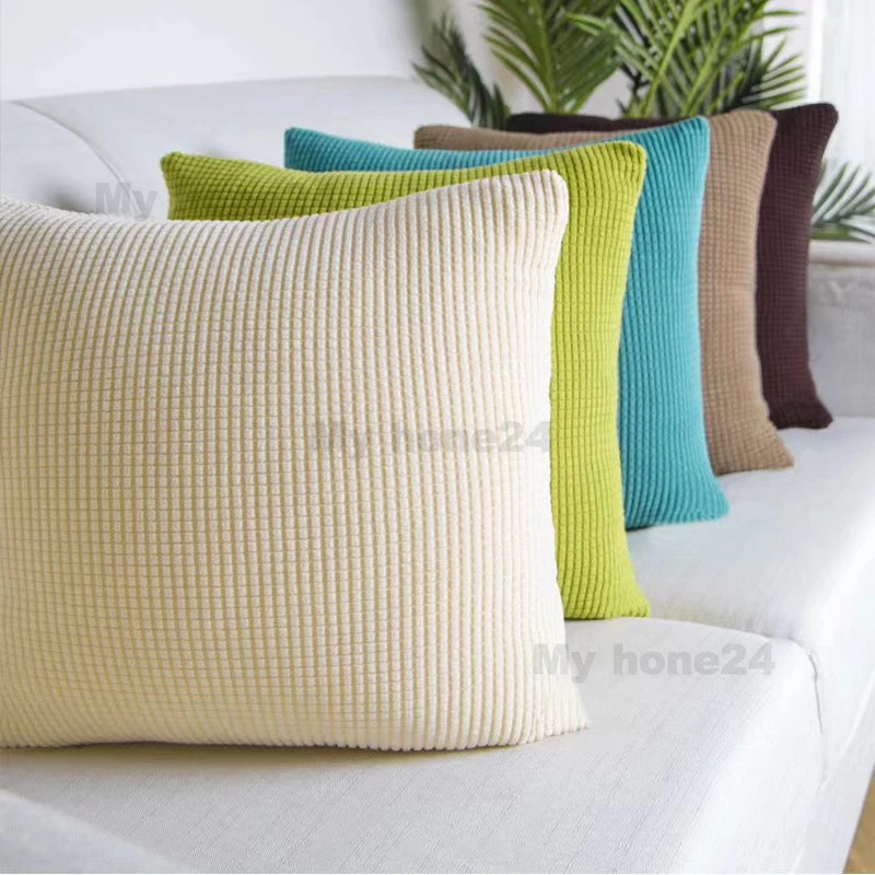 Modern Simple Fluffy Soft Solid Color Living Room Sofa Pillow Cover Seat Car Throw Pillow Home Decorative Pillow Cover