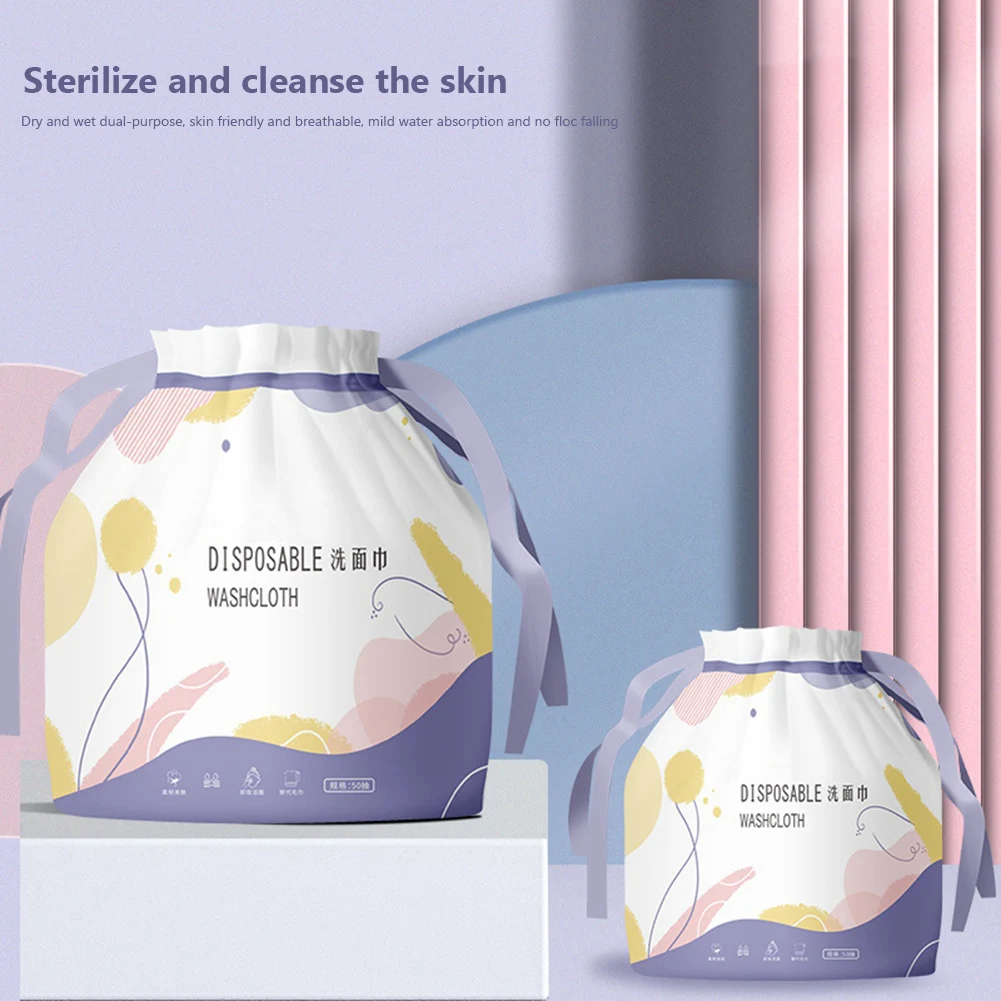 

35/45/ Sheets Of Disposable Cleaning Wipes Face Towel Makeup Remover Soft Cotton Towels Dry Wet Skincare Roll Paper