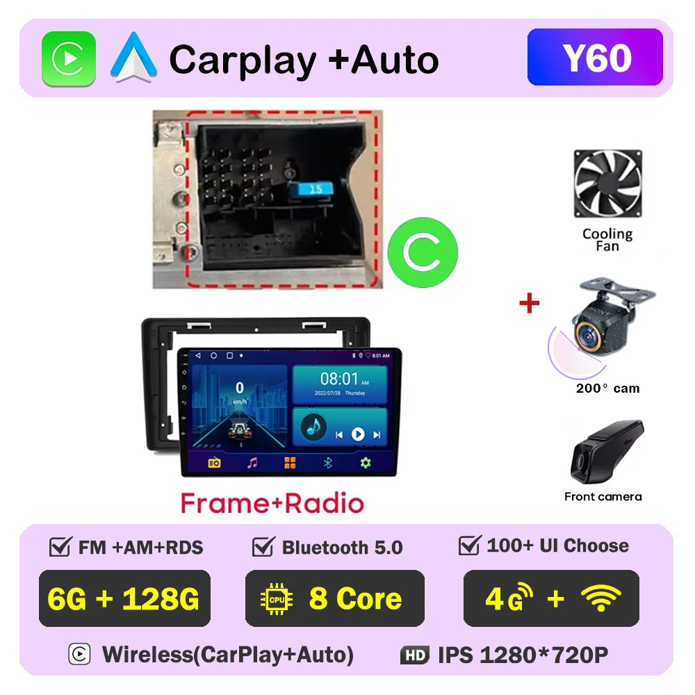 

Автомобильное радио для Renault Trafic 2 для Opel Vivaro A для Nissan primastar 2006-2014 Carplay Мультимедиа Android Auto NO 2din DVD 4G