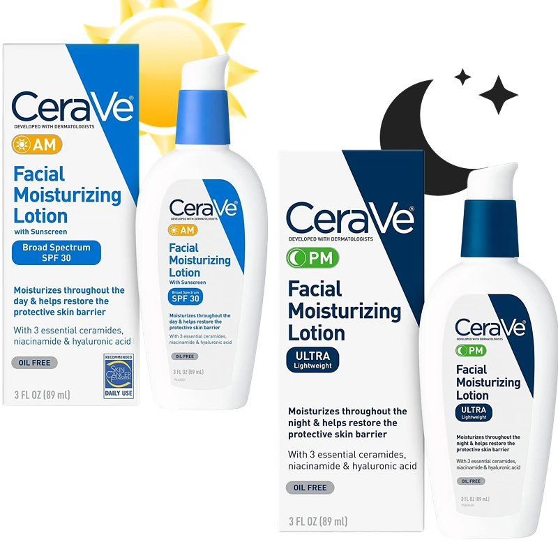 

Cerave 89ml Facial Moisturizing Lotion Nicotinamide Hyaluronic Acid Essence SPF 30 Hydrating Skin Whitening Woman Face Cream