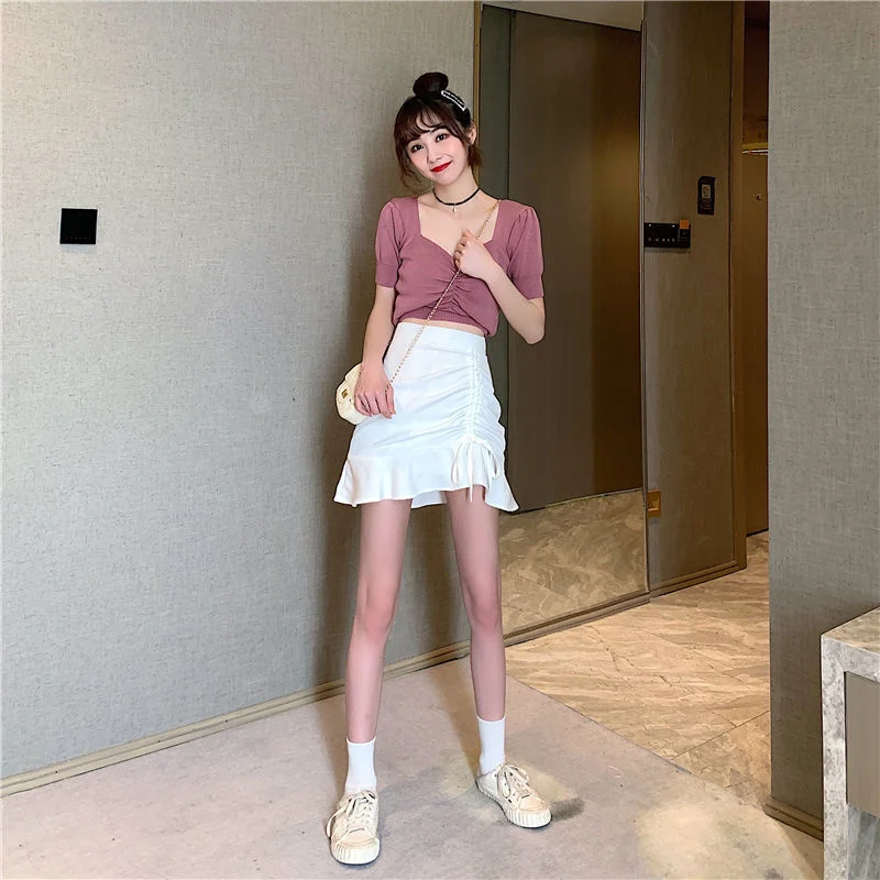 Женская облегающая юбка с высокой талией повседневная элегантная