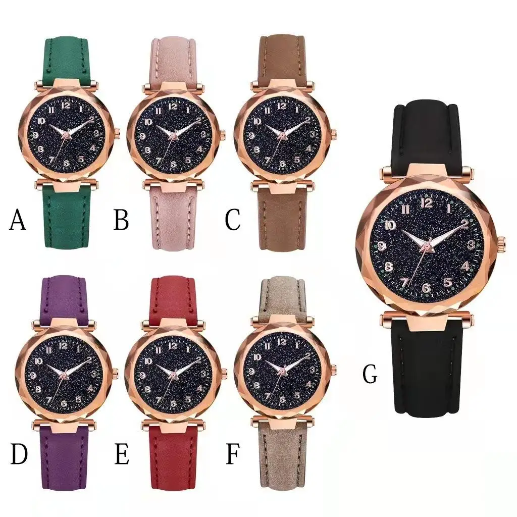 Горячие модели внешней торговли женские часы с матовым кожаным ремешком