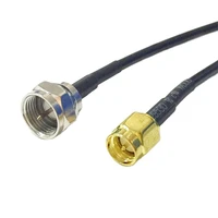 1pc sma male femalerp to f plug jack pigtail cable rg174 20cm30cm50cm new sma to f rf coax adapter