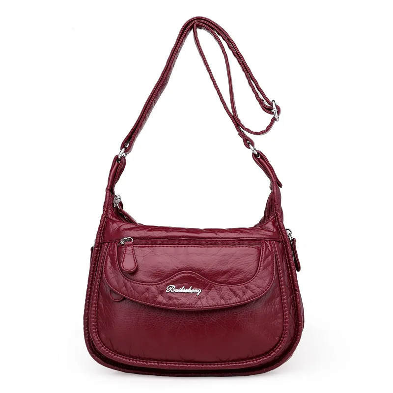 

Women's Bag 2 Layers Large Capacity Shoulder Bag for Female PU Leather Crossbody Bag 2021 New Luxury Designer Handbag Sac à main