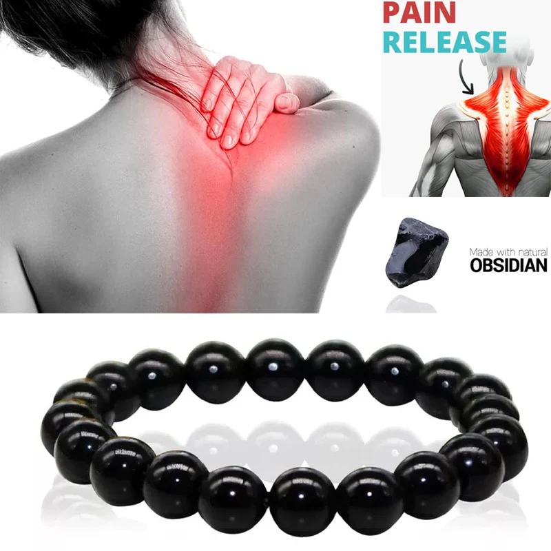 

Natural Black Onyx Stone Beads Women Men Jewelry Bracelet Couple Balance Bracelet Health Care Energy Jewelry Charm Bracelet Gift