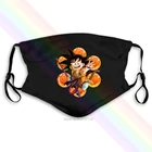 Детская моющаяся многоразовая маска Dragonball Goku с 2 фильтрами PM2.5 5 слоев