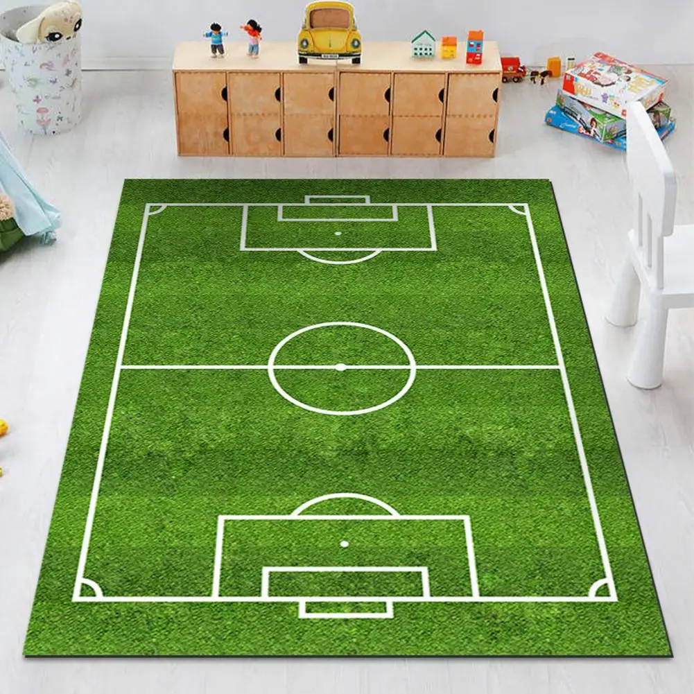 

Football Carpet Sports Scene Anti-slip Printing Machine Washable Noise Reduction Playing Football Rectangle Turf Soccer Field