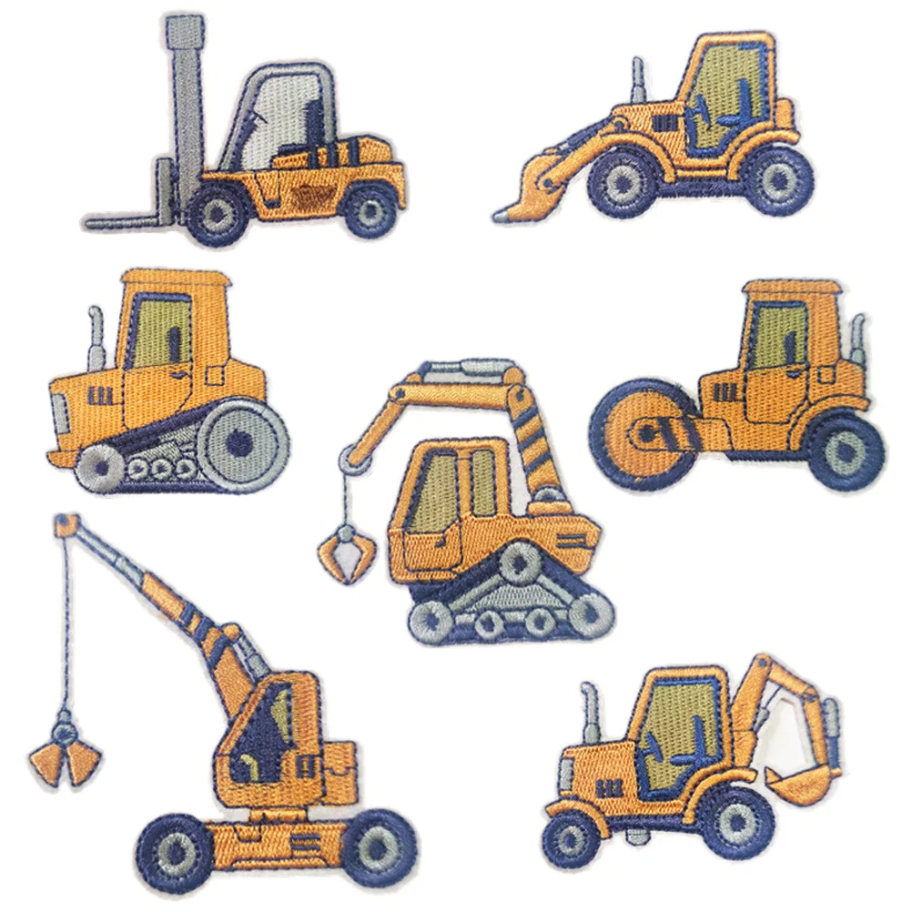 

Engineering Vehicle Embroidery Applique DIY Patch Car Clothing Repair Accessories