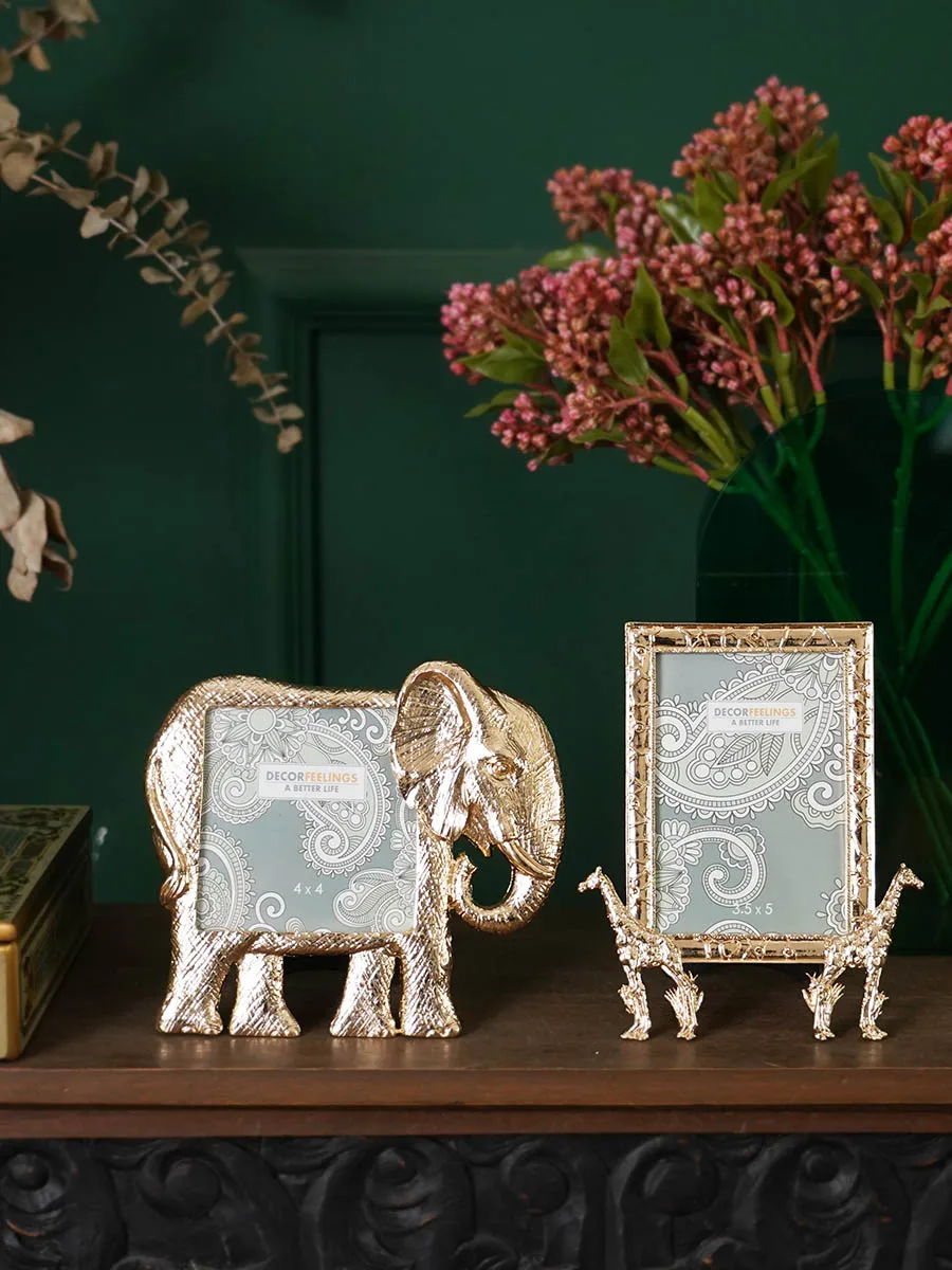 Домашняя Скандинавская модная металлическая фоторамка с животными элементами