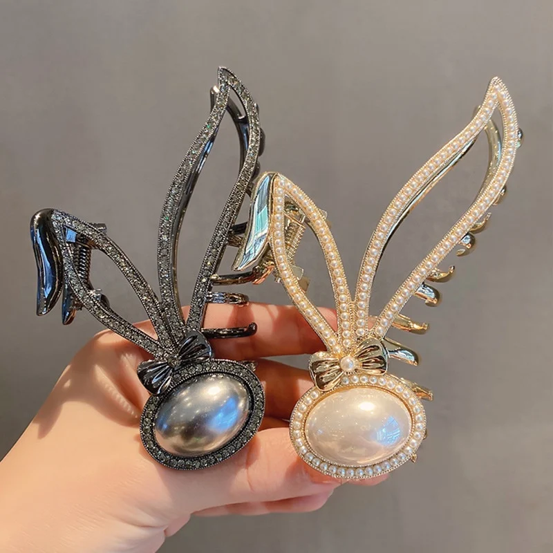 Южная Корея заколка для волос с кроликом женская большой ручкой жемчугом и