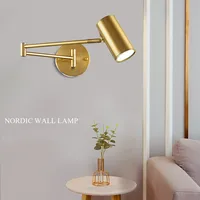 Modern LED Wall Lights Adjustable Swing Long Arm Wall Mount Lamp Home Decor Bedroom Bathroom Bedside Lighting Wall Sconce