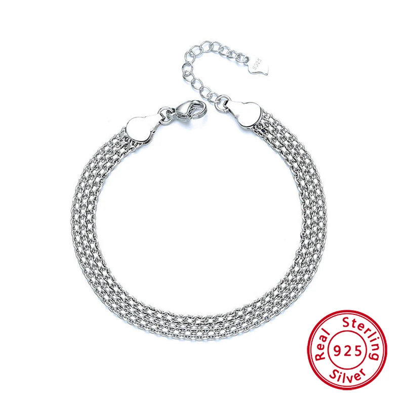 

Браслет женский из серебра 925 пробы с минималистичным кружевом