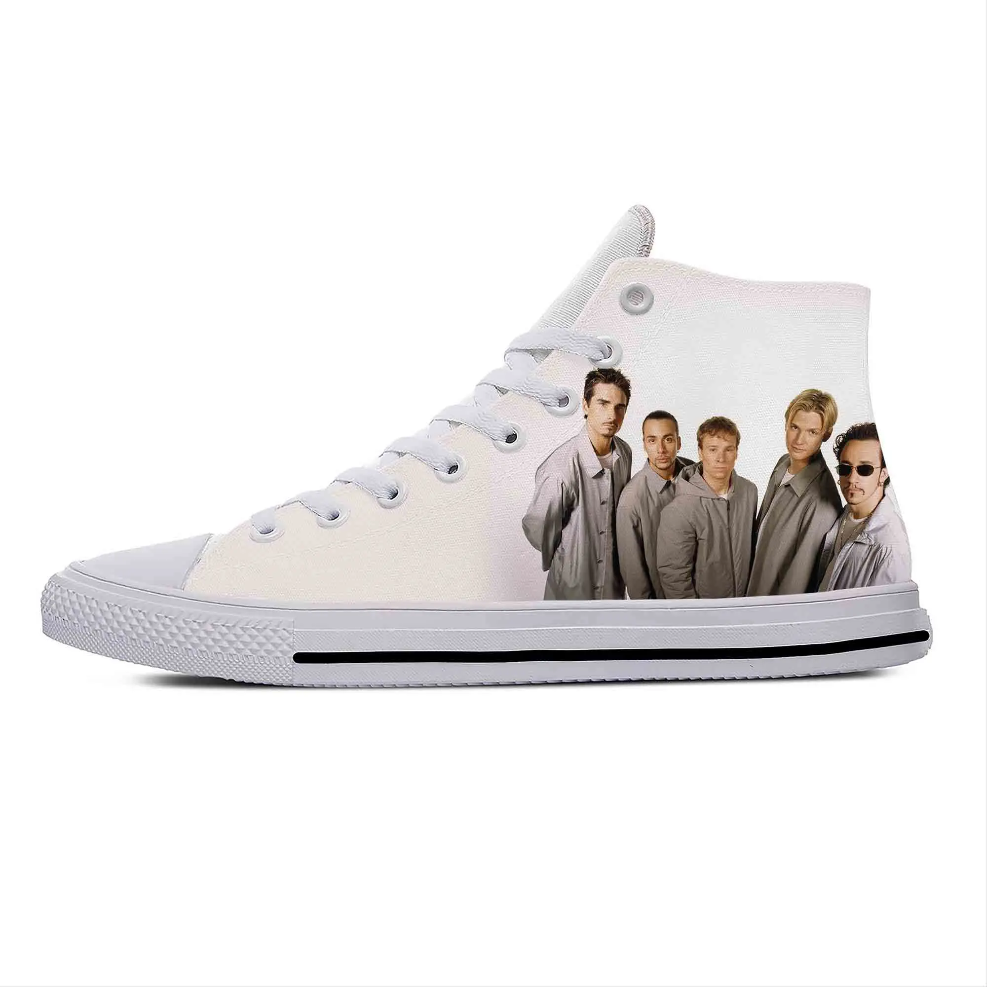 

Hot Backstreet Boys Music Band Cool Fashion Funny Casual Cloth Shoes High Top Lightweight Breathable 3D Print Men Women Sneakers