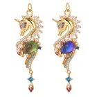 Милые Подвески гиппокампа для изготовления ювелирных изделий, Хрустальный жемчуг, роскошный подвесной Шарм сделай сам, ожерелье, подвеска, браслет, аксессуары