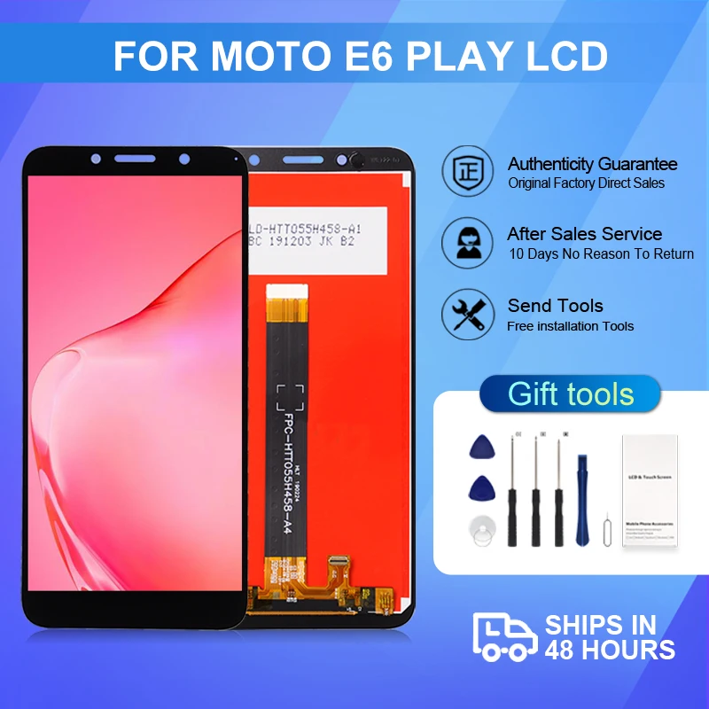 

ЖК-дисплей 5,5 дюйма XT2029 для Motorola Moto E6 Play, сенсорная панель, экран с дигитайзером в сборе, Замена с рамкой, бесплатная доставка