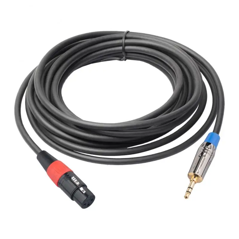 

For Instrument Guitar Mixer Amplifier Bass Gold Plated 3.5mm To Xlr Female Audio Cable Noise Reduction Balanced Adapter Cable