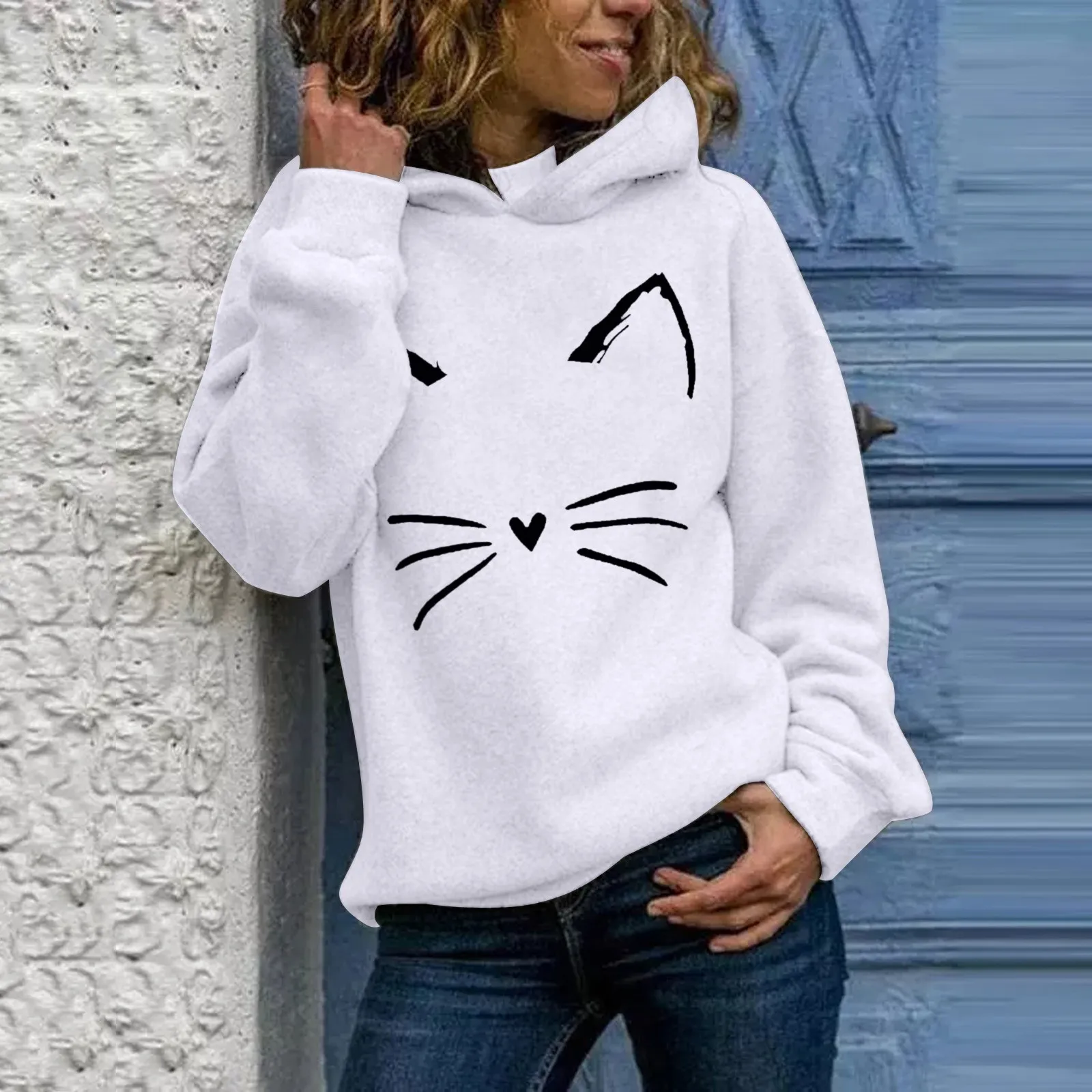 

Женская Повседневная Толстовка с длинным рукавом, на молнии