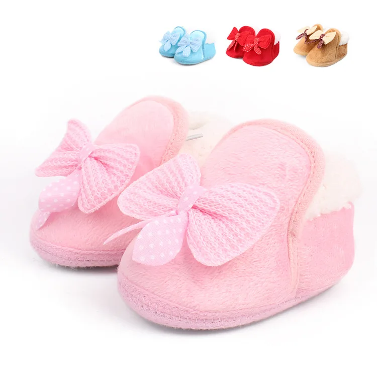 

Baby Winter Boots Fashion Newborn Infant Baby Girls Boys Shoes Bow-knot Fur Ankle Length Winter Warm Snow Boots