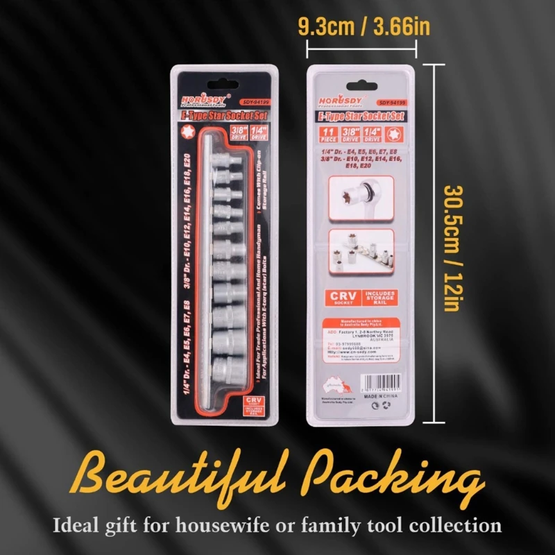 Набор торцевых ключей Биты со звездочкой Torx внешних гнезд Автомобильный магазин