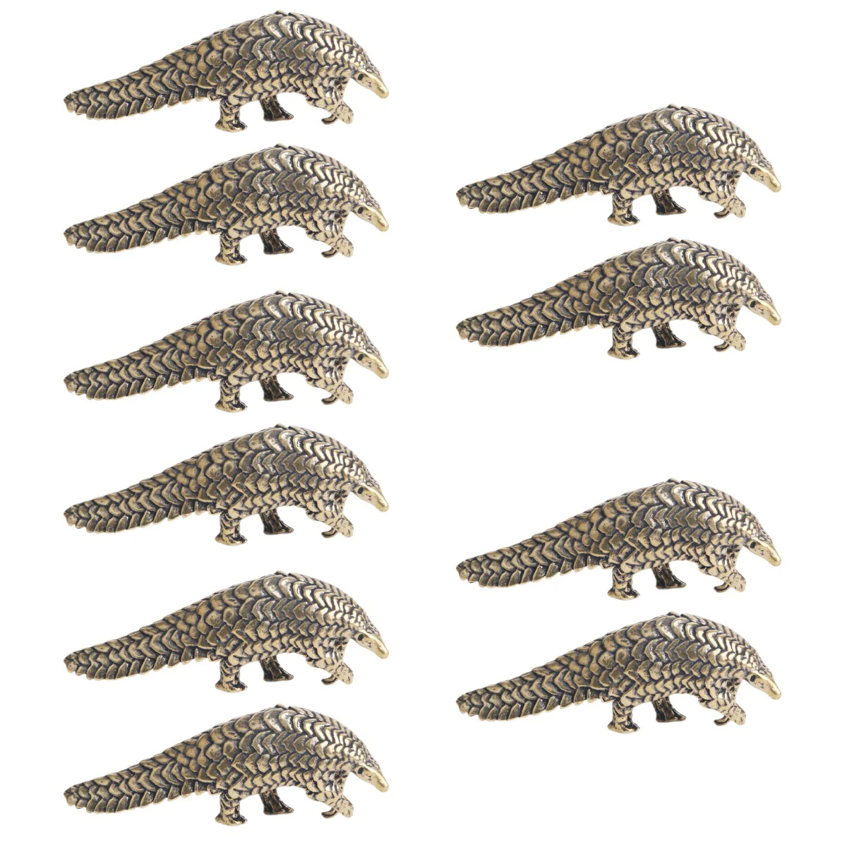 

10 Домашняя винтажная офисная маленькая статуя панголина, фигурка панголина, винтажная статуя панголина