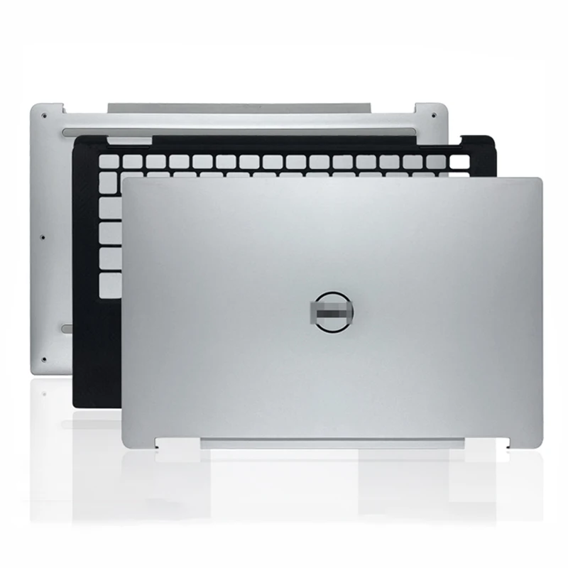

Новая задняя крышка для ноутбука/подставка для рук, Верхняя фотография/Нижняя фотография для Dell XPS 13 9365 P71G 0NMVR2 0NDTJM 0G1VNR, серебристая