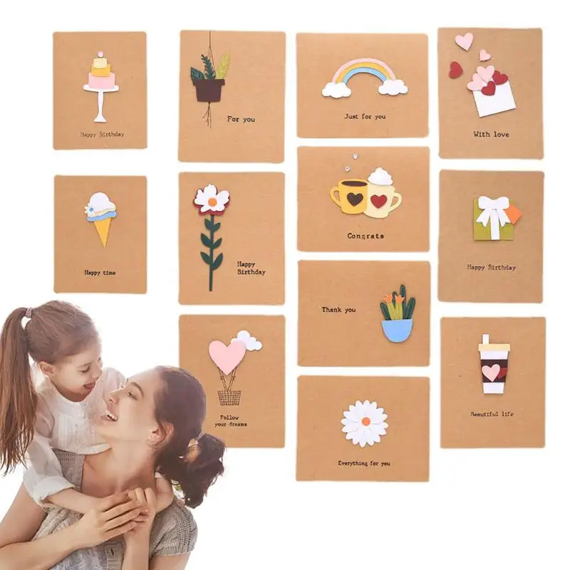 

Поздравительные открытки в стиле ретро, 12 шт.