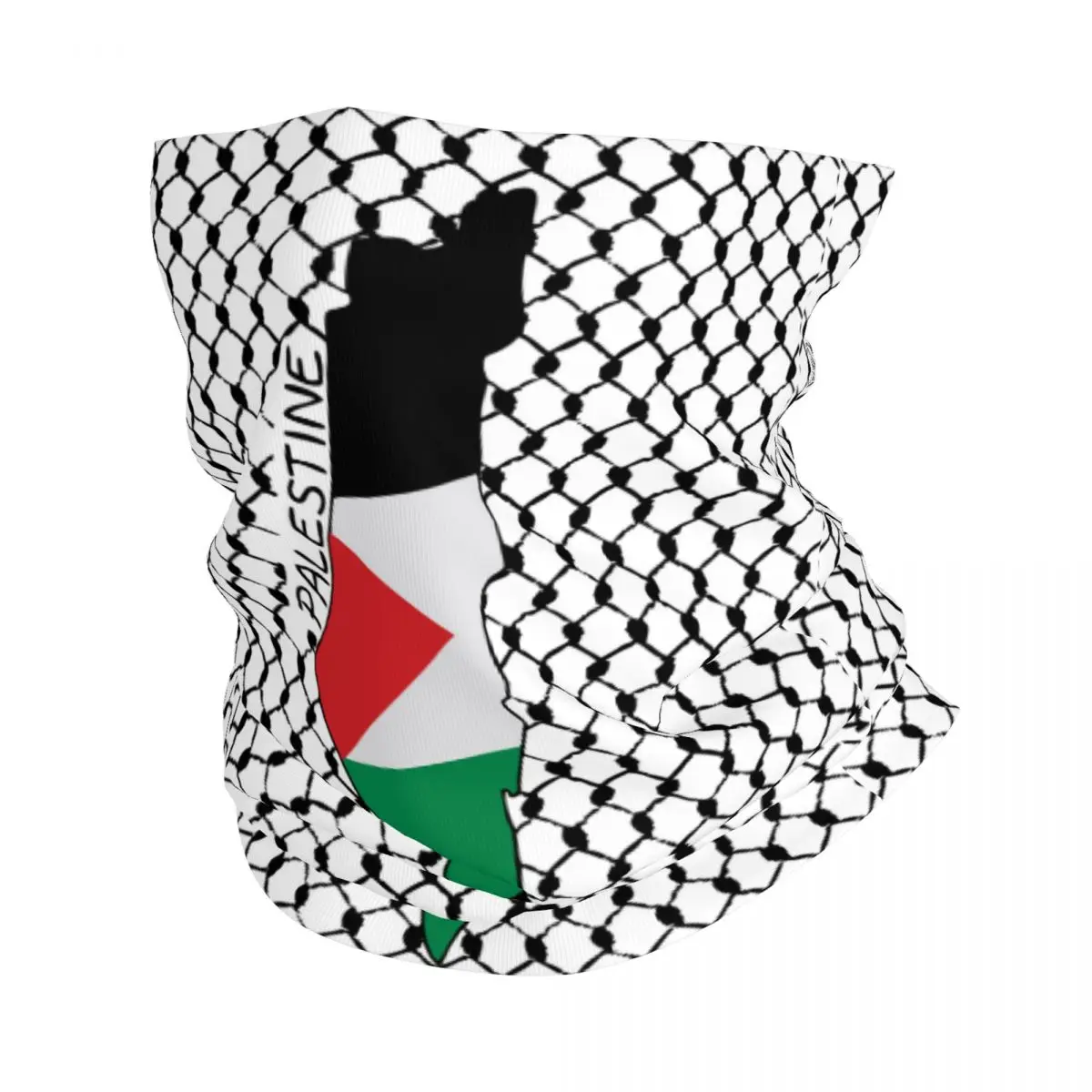 

Palestine Flag Map Palestinian Kufiya Hatta Bandana Neck Gaiter Traditional Keffiyeh Pattern Magic Scarf Balaclava Unisex Adult