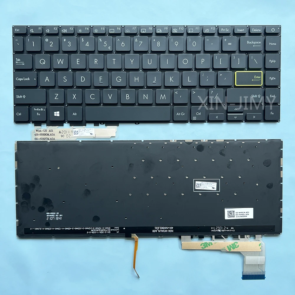 Клавиатура X435 с русской/английской раскладкой для ноутбука ASUS VivoBook X435EA S435 S435E S435EA