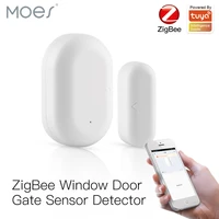 tuya smart zigbee window door sensor wifi gate detector security alarm system smart life work with zigbee hub alexa google home