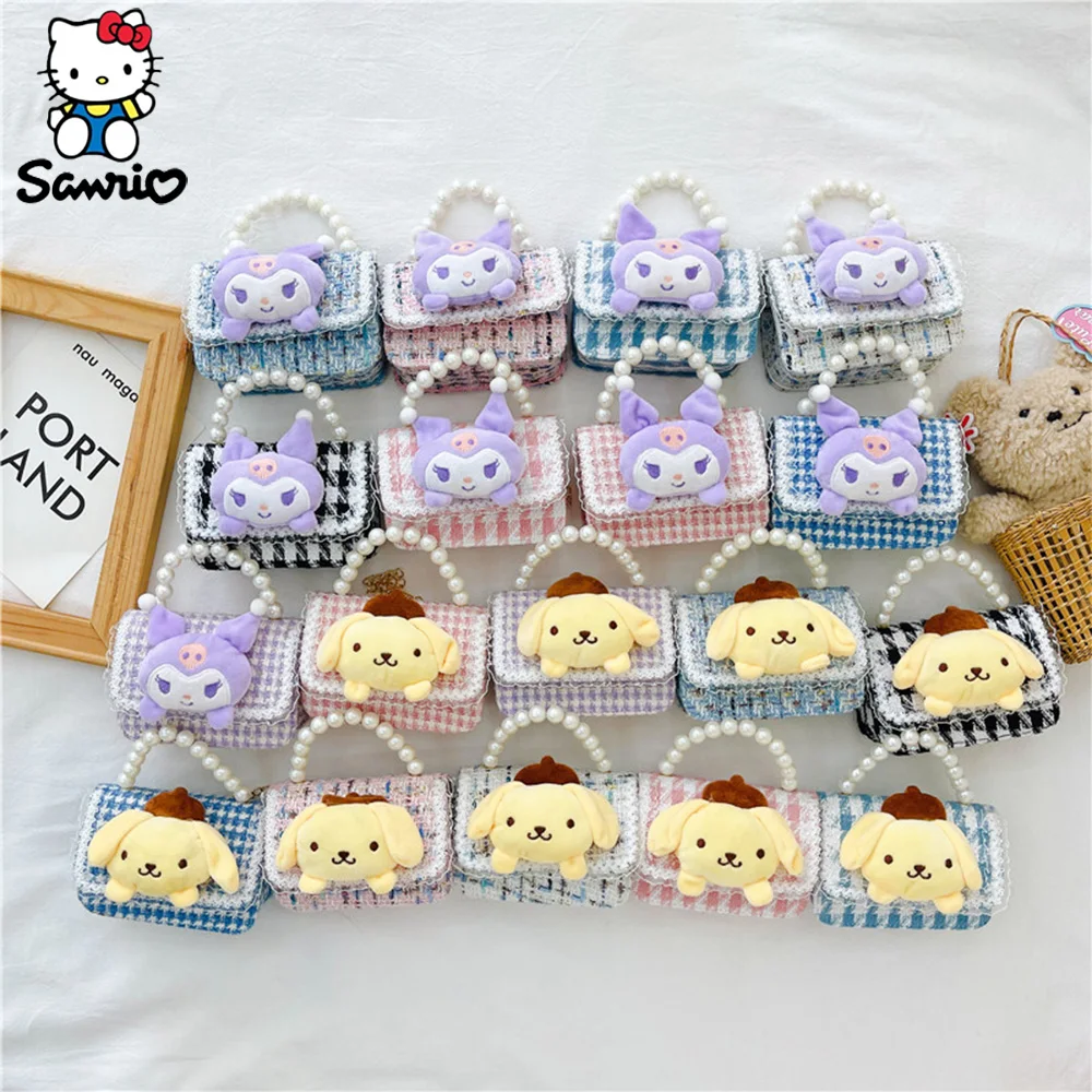 

Fashion Sanrio Shoulder Bags Kuromi Handbag Pompompurin Messenger Bags Coin purse Backpack For Girl Accessories Gifts Toys