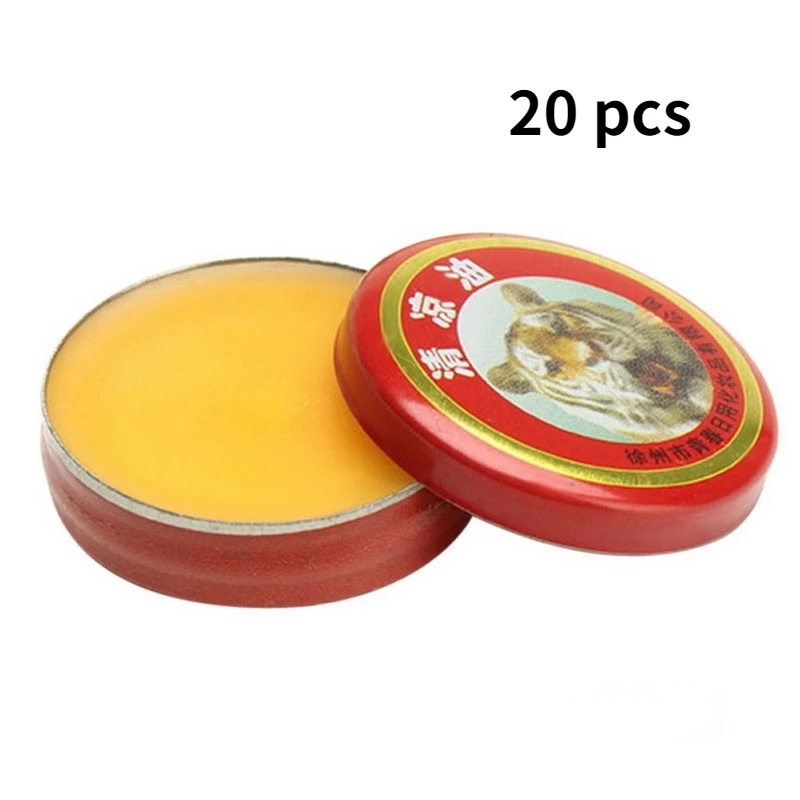 

20 Pcs/lot Red Tiger Head Menthol Balm Refreshing Relief Headache Essential Oil Summer Insect Repellent Herbal Remedy Party Gift