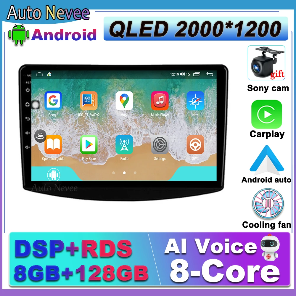 

Carplay Android 12 для Mitsubishi Grandis 2003 - 2011 Автомагнитола мультимедийный видеоплеер навигация GPS охлаждающий вентилятор Android авто