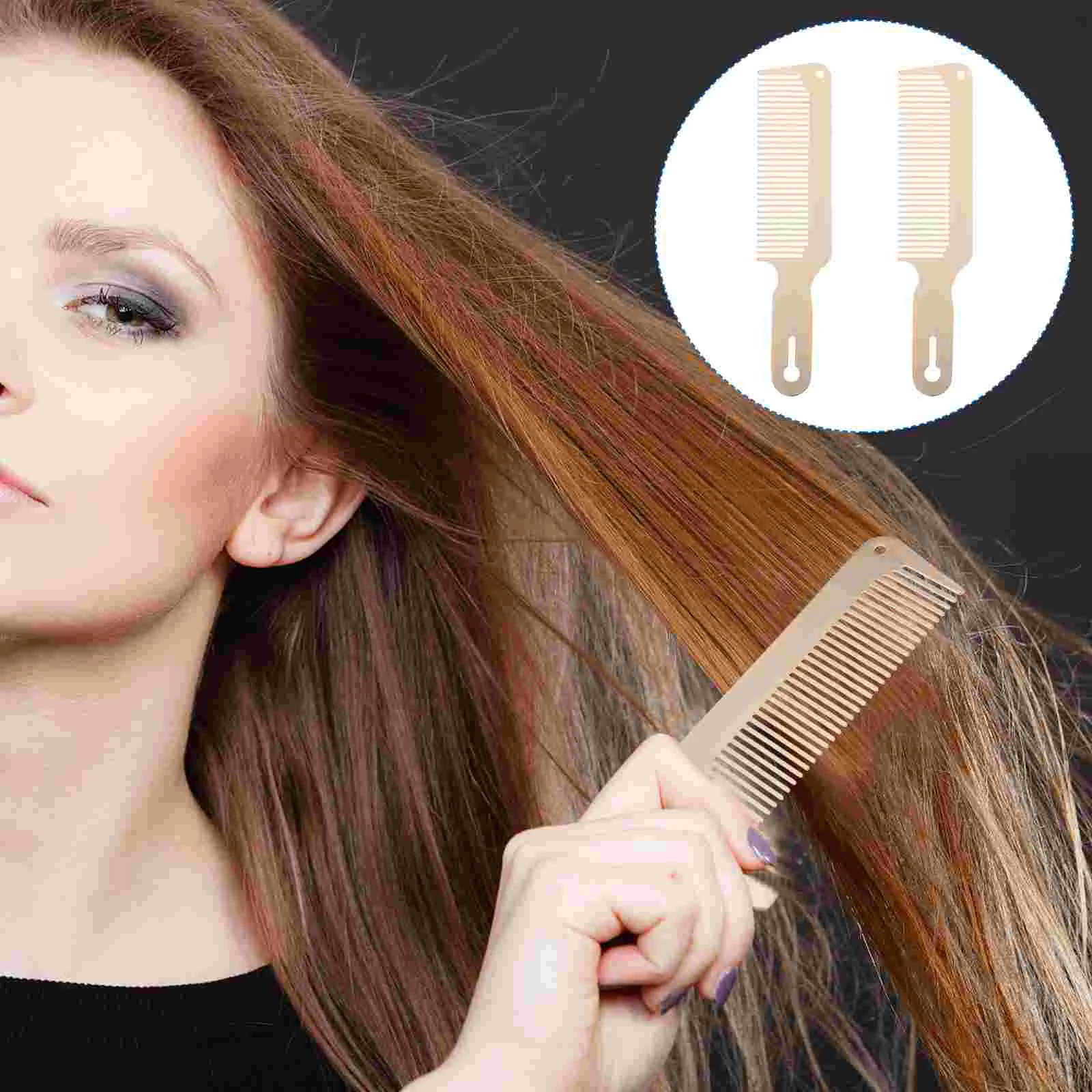 

2pcs Stainless Steel Anti-static Hairdressing Combs Hair Cutting Combs for Salon