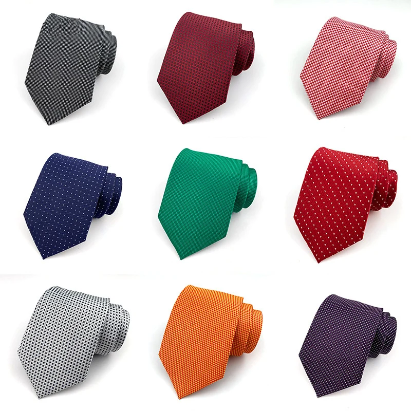 Tie Gravatas Wine Orange Green 8cm Necktie Wedding Dress New Design Casual Neckwear